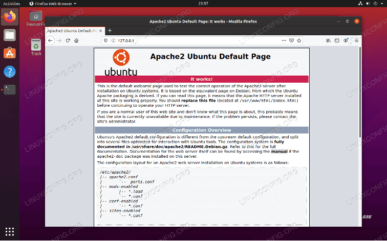 apache default page