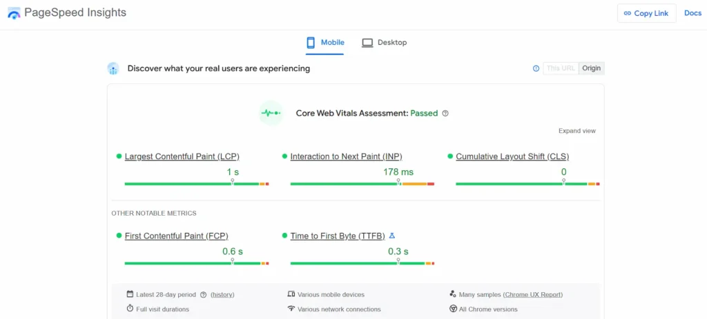 Google PageSpeed Insights (PSI) 79 Google PageSpeed Insights