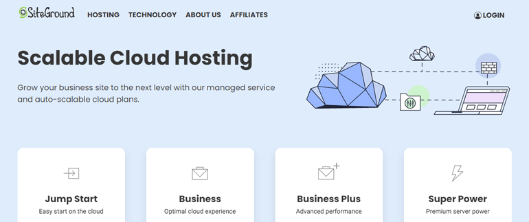 Siteground cloud hosting provider