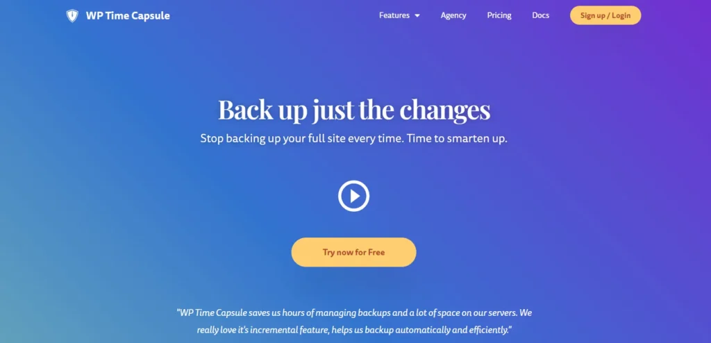 I migliori plugin di backup per WordPress per proteggere il tuo sito web: 85 Capsula del tempo WP