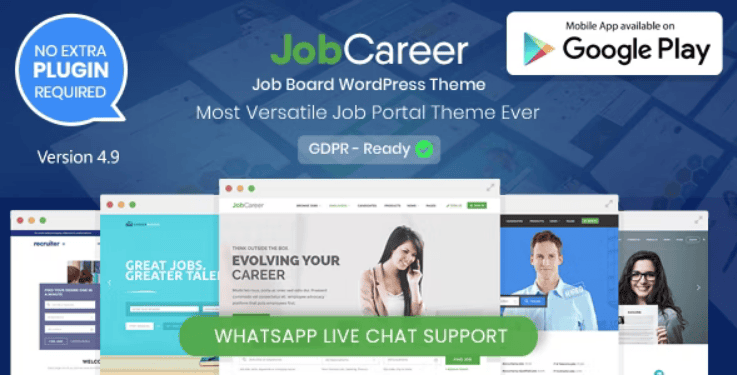 JobCareer WP job recruitment theme
