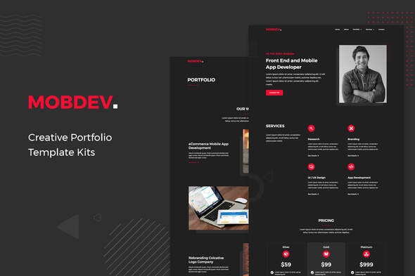 Mobdev - Creative Portfolio & Resume Elementor Template Kit