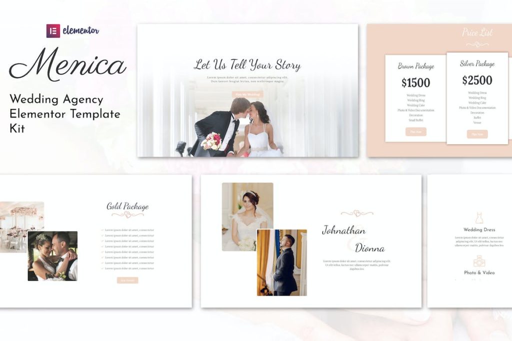 menica-wedding-elementor-template-kit