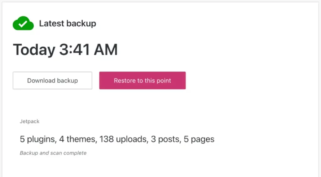 Create a backup of your WooCommerce store 