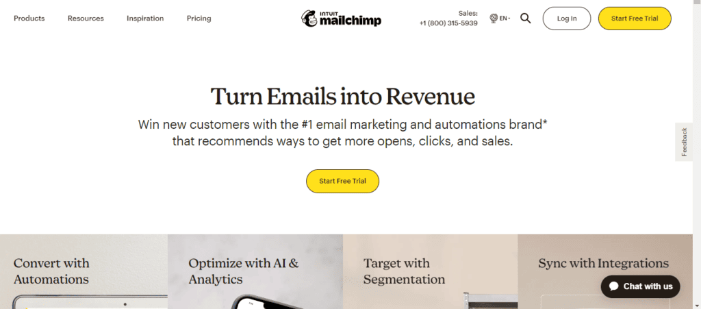 Mailchim email marketing service 