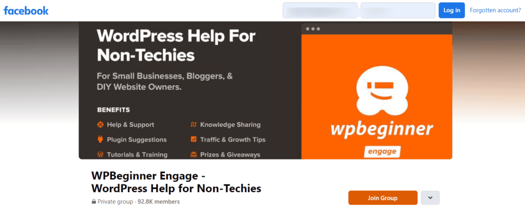 WPBeginner-wordpress-help-for-non-techies-facebook-group