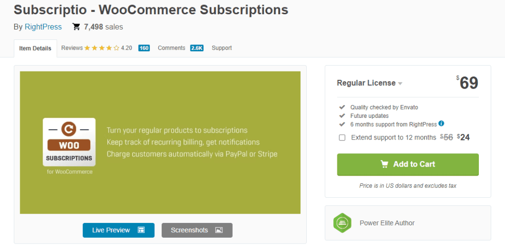 Subscriptio subscription plugin by WooCommerce