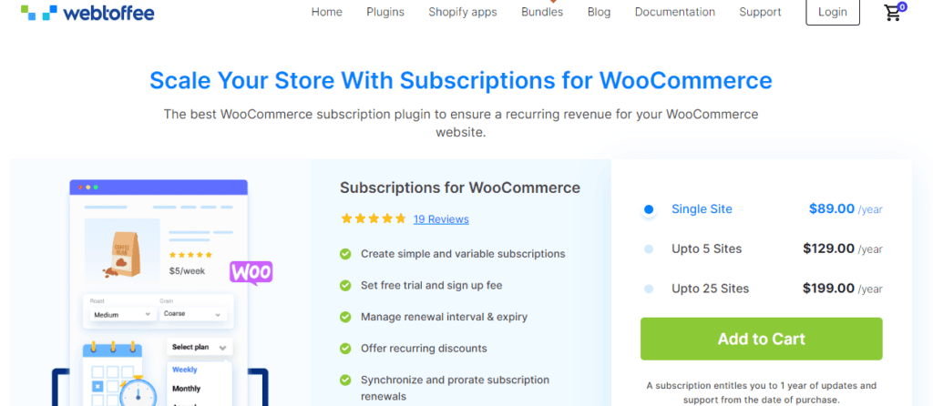 Subscriptions for WooCommerce by WebToffee