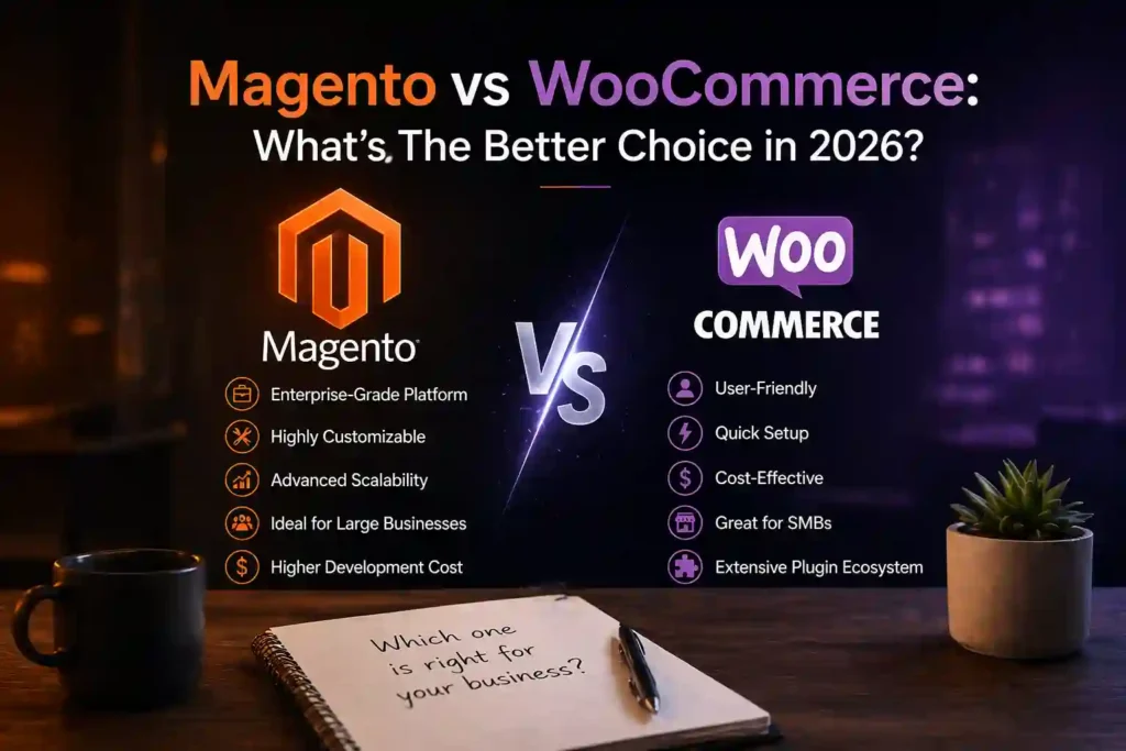 Magento vs WooCommerce: Qual é a melhor escolha em 2026? 80 Magento e WooCommerce
