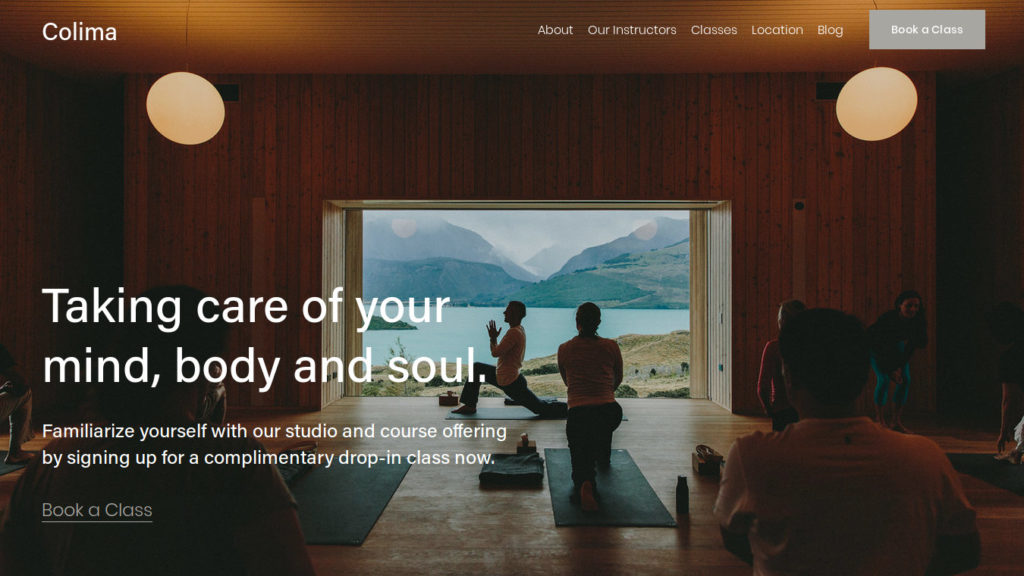 Colima - personal trainer website template