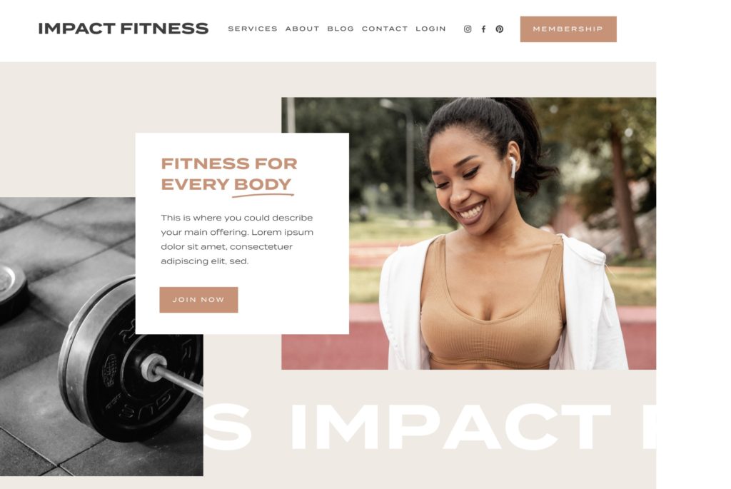 Impact Fitness - personal trainer website template