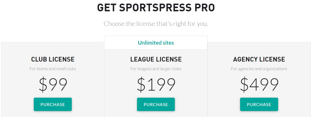 Sportspress WordPress Plugin Pricing