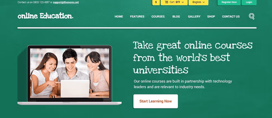 centro di istruzione-template web