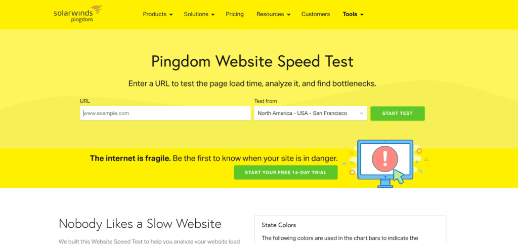 Pingdom-website-speed-test