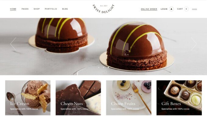 best bakery wordpress themes - Swiss delight