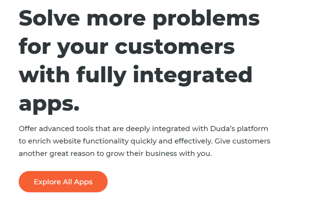 Duda integrated apps
