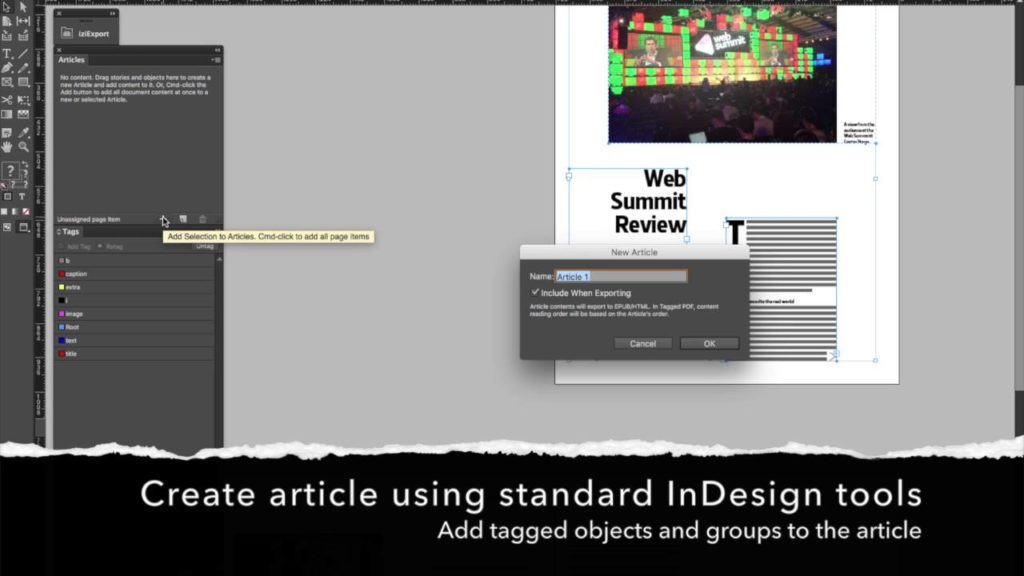 Export Adobe InDesign to WordPress 