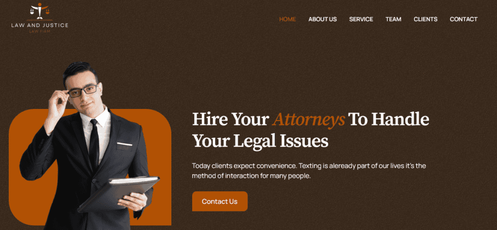 用于律师网站的 elementor-wordpress 模板