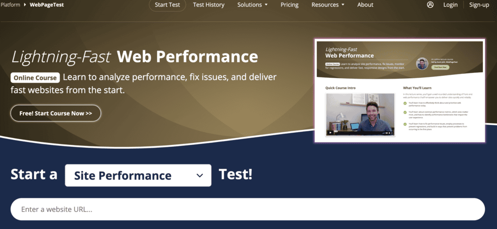 WebPage-Test-Tools zum Testen der WordPress-Leistung und -Geschwindigkeit