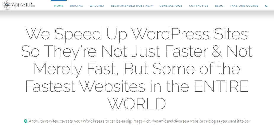 WpFASTER - WordPress Speed optimization services