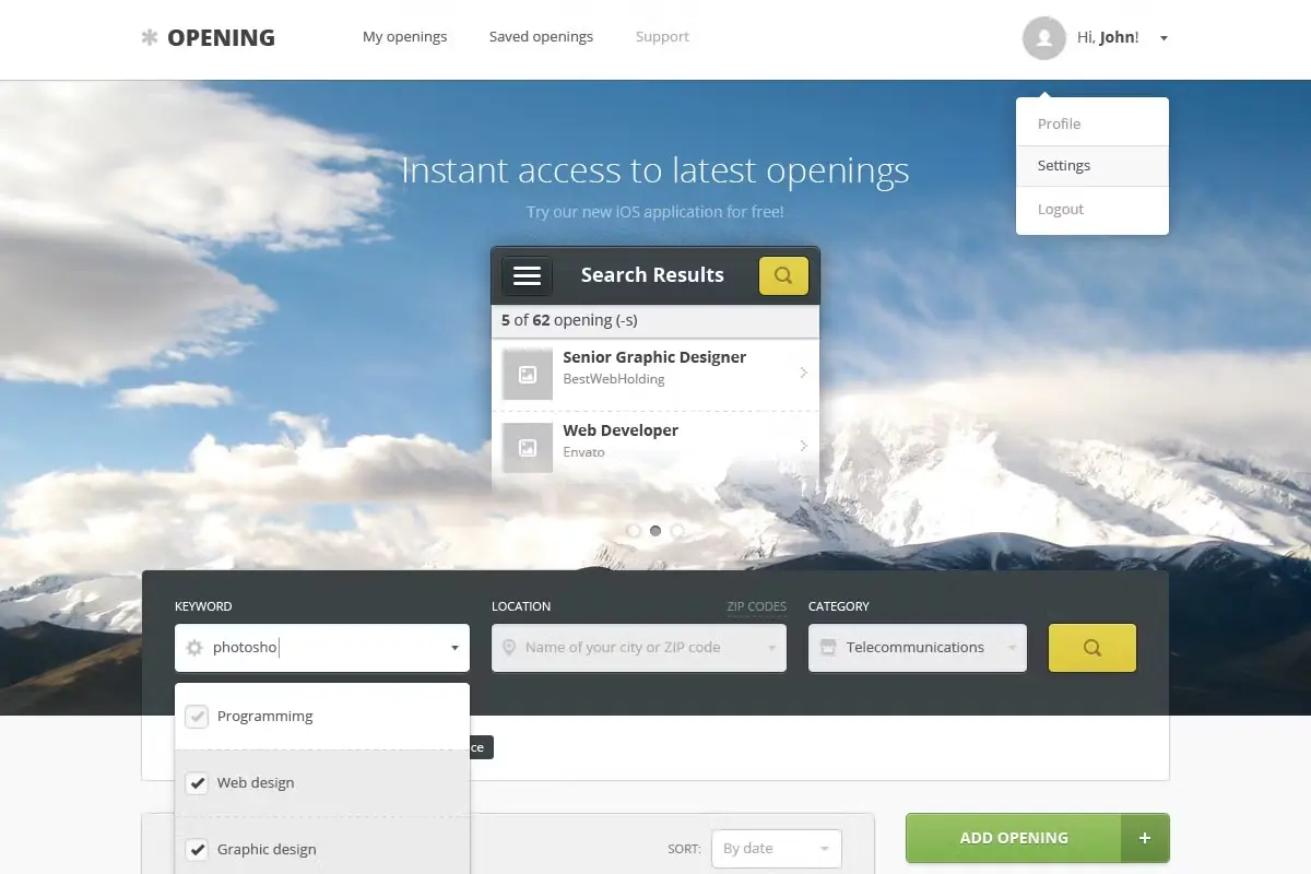 11 bedste WordPress-rekrutteringstemaer: Ekspertvalg i 2026 86 Åbning af WordPress-tema