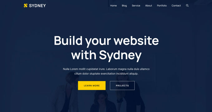Sydney - Los mejores temas gratuitos de WordPress