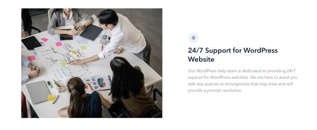 24X7 Communication and support for WordPress