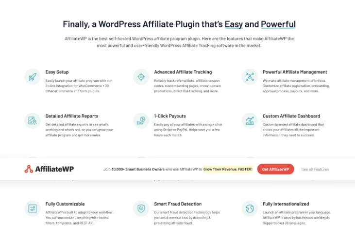 AffiliateWP-features