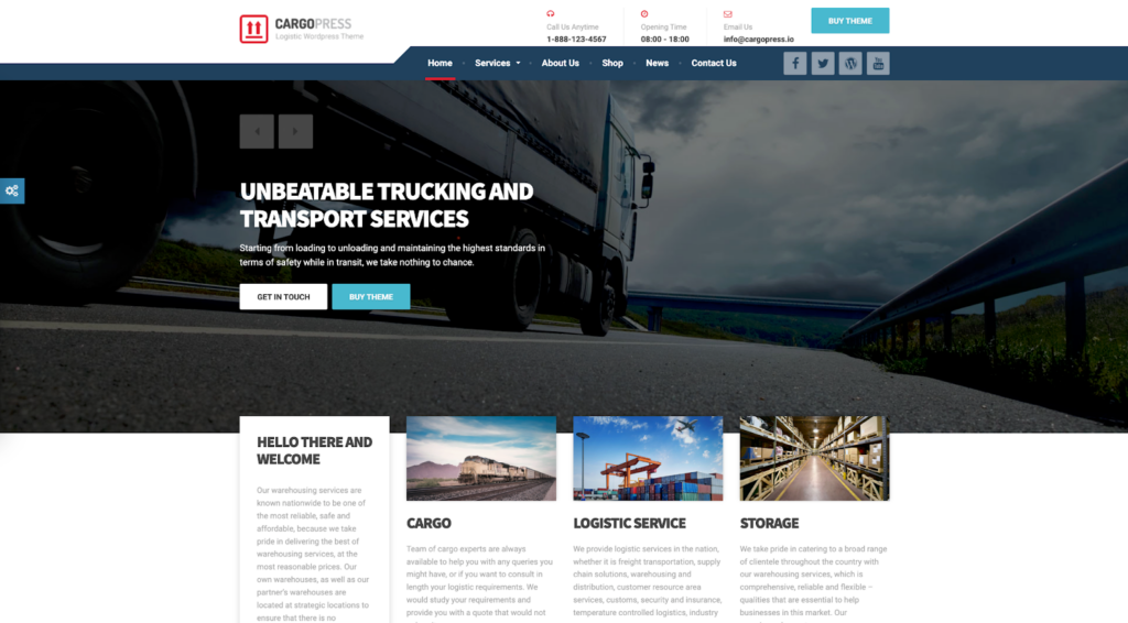 CargoPress Logistics WordPress Themes
