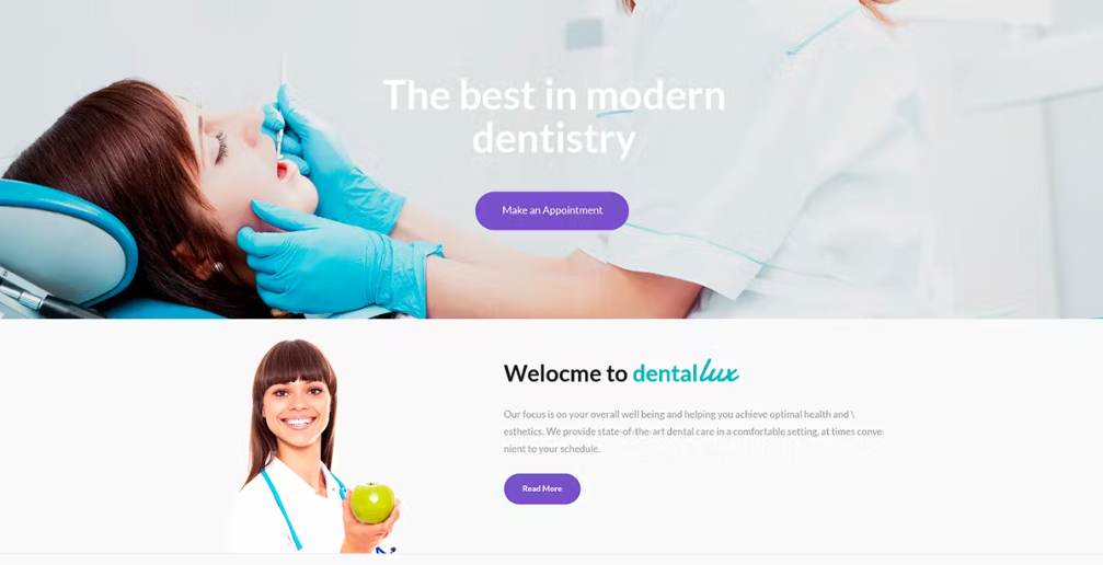Dentalux - webdesign sjablonen voor apotheken en laboratoria