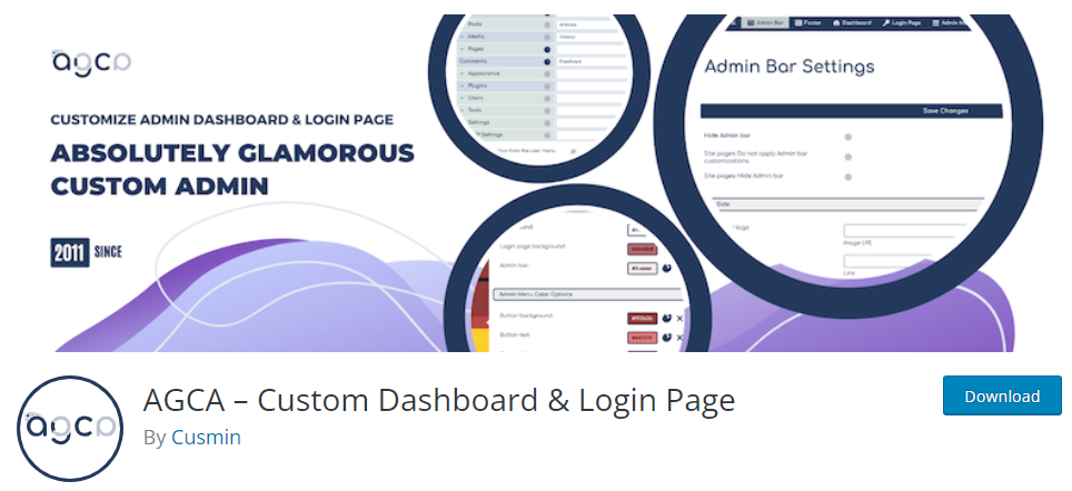 agca-custom-dashboard-login-page