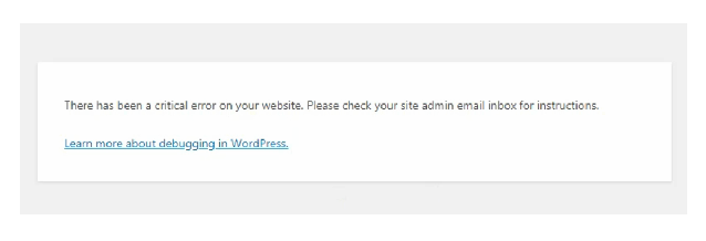 您的wordpress网站电子邮件出现严重错误