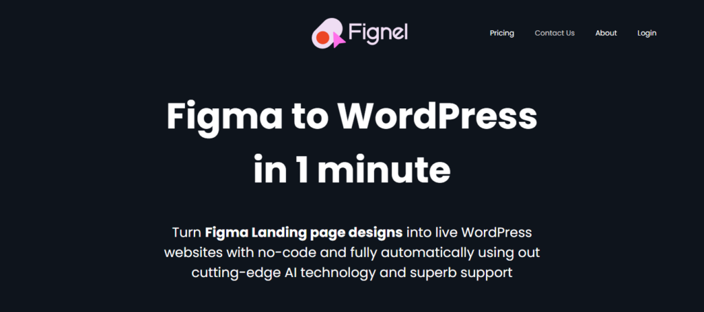 plugin di conversione da fignel-figma a wordpress