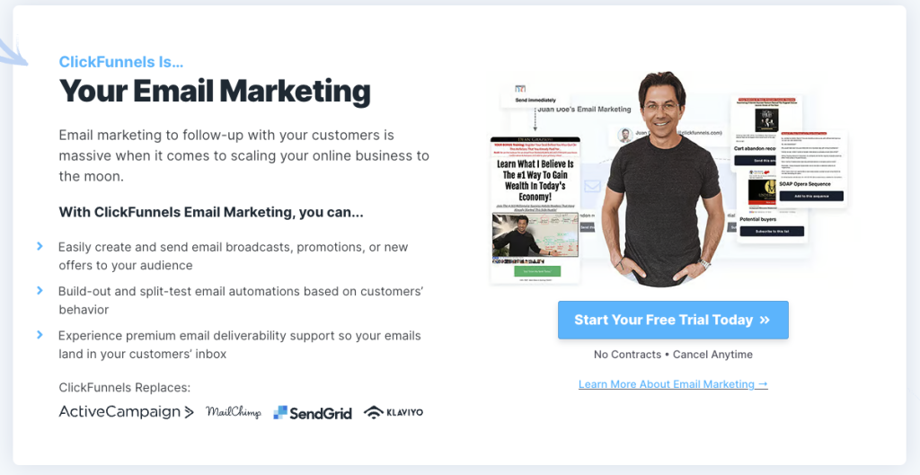 Email automation in Clickfunnels