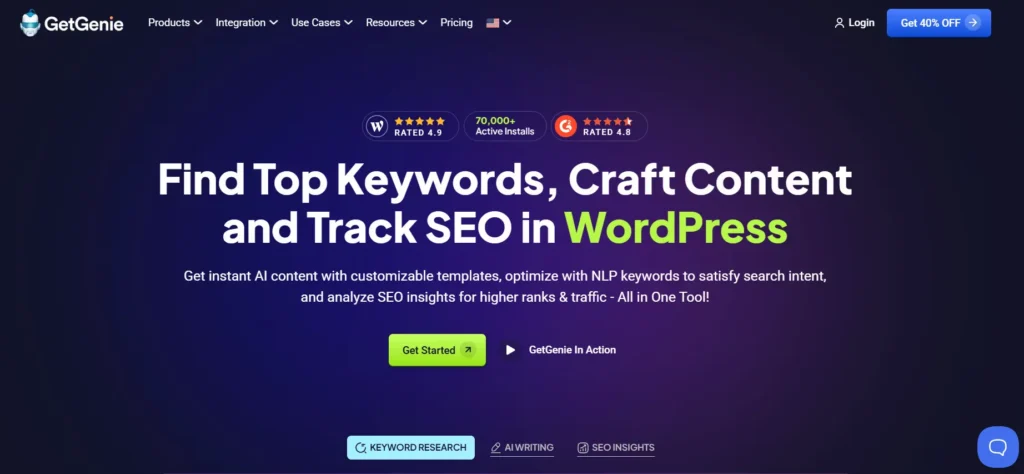 Beste AI-tools voor het maken van content voor WordPress in 2026 87 GetGenie AI