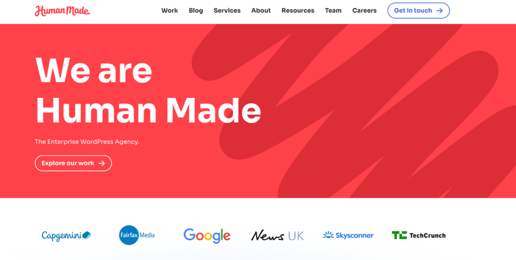 Human Made - servicios de diseño de WordPress de marca blanca