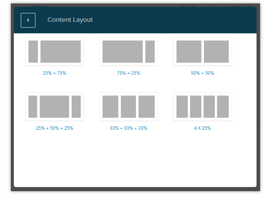 content layout for responsive design