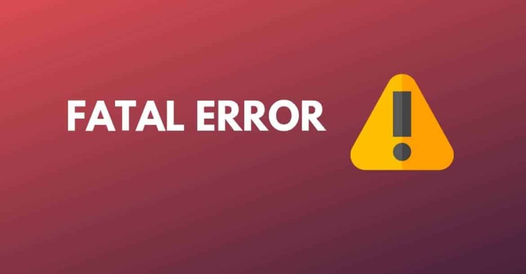 WordPress fatal error