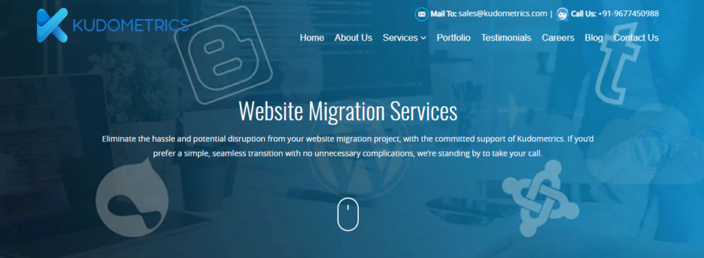 kudometrics-servizi di migrazione del sito web