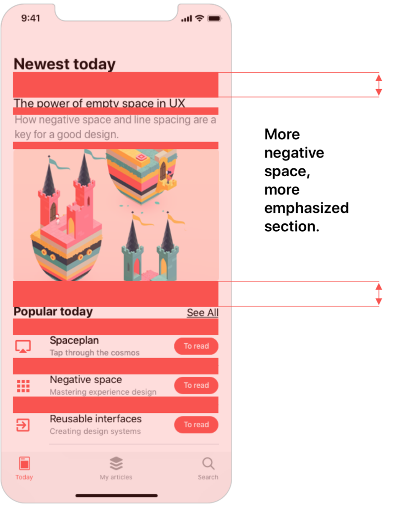 Transform bad UX with well-distributed negative space 