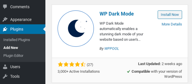 WordPress Dark Mode