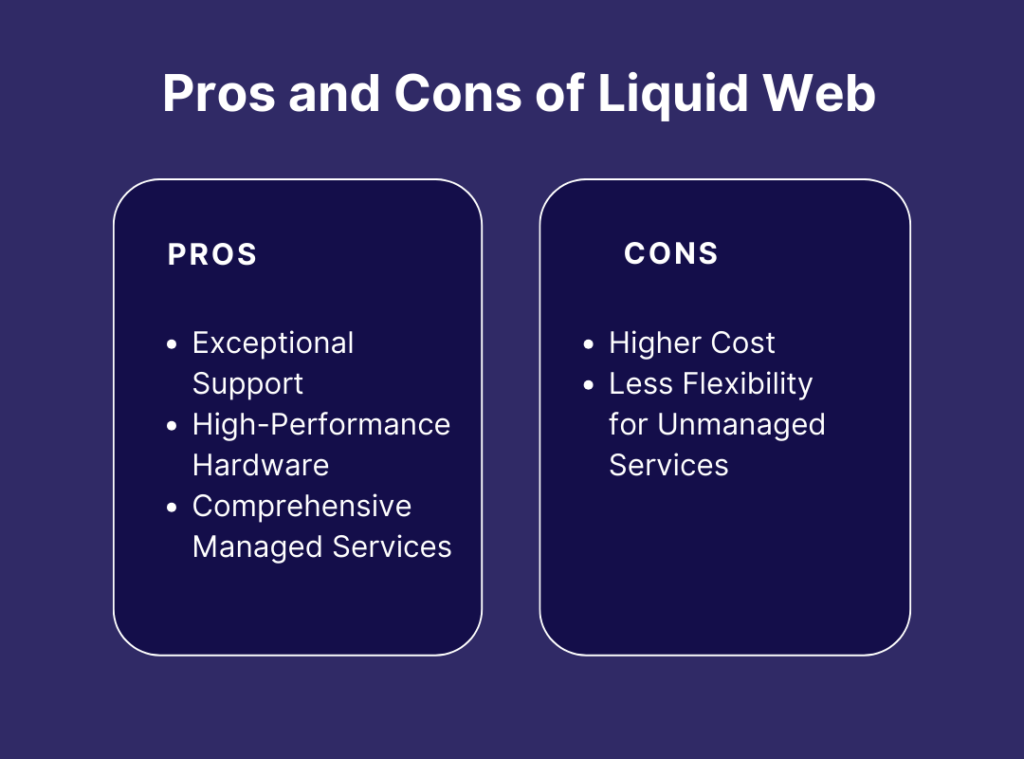 LiquidWeb pros and cons