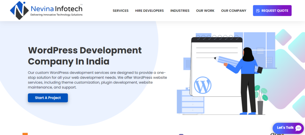 nevinainfotech-wordpress-ontwikkelings-agentschappen-in-india