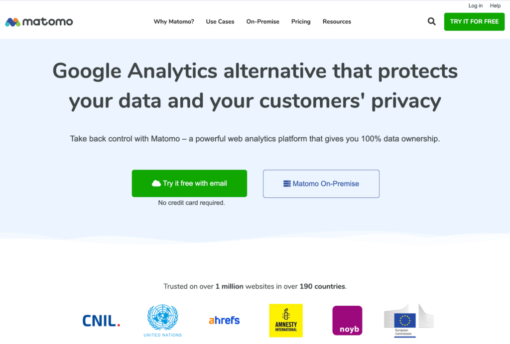 Matomo_Google Analytics Alternatives