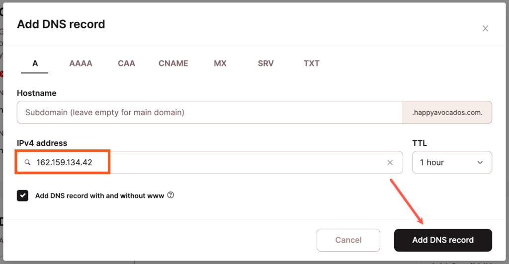 DNS record