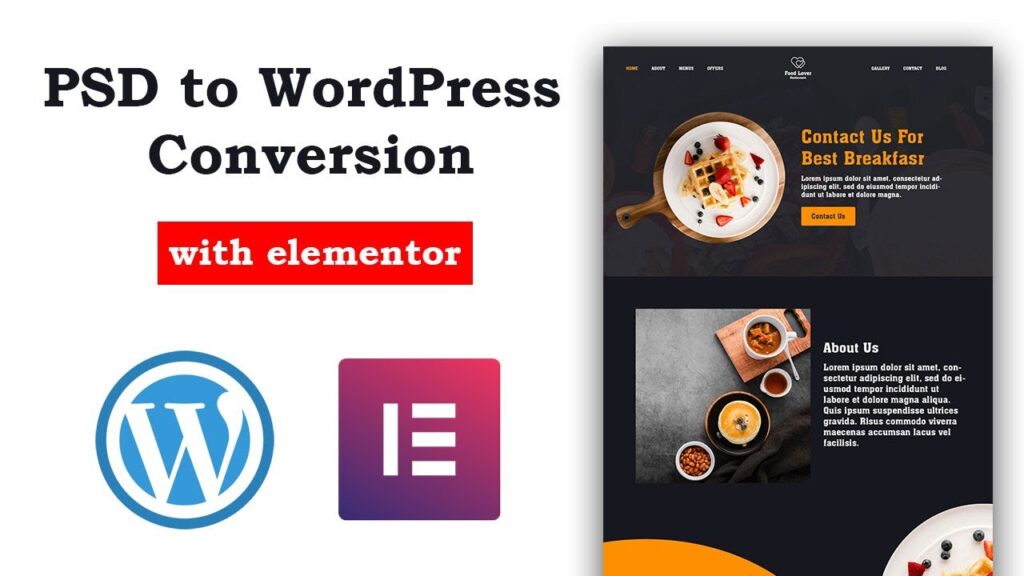 PSD to WordPress With Elementor
