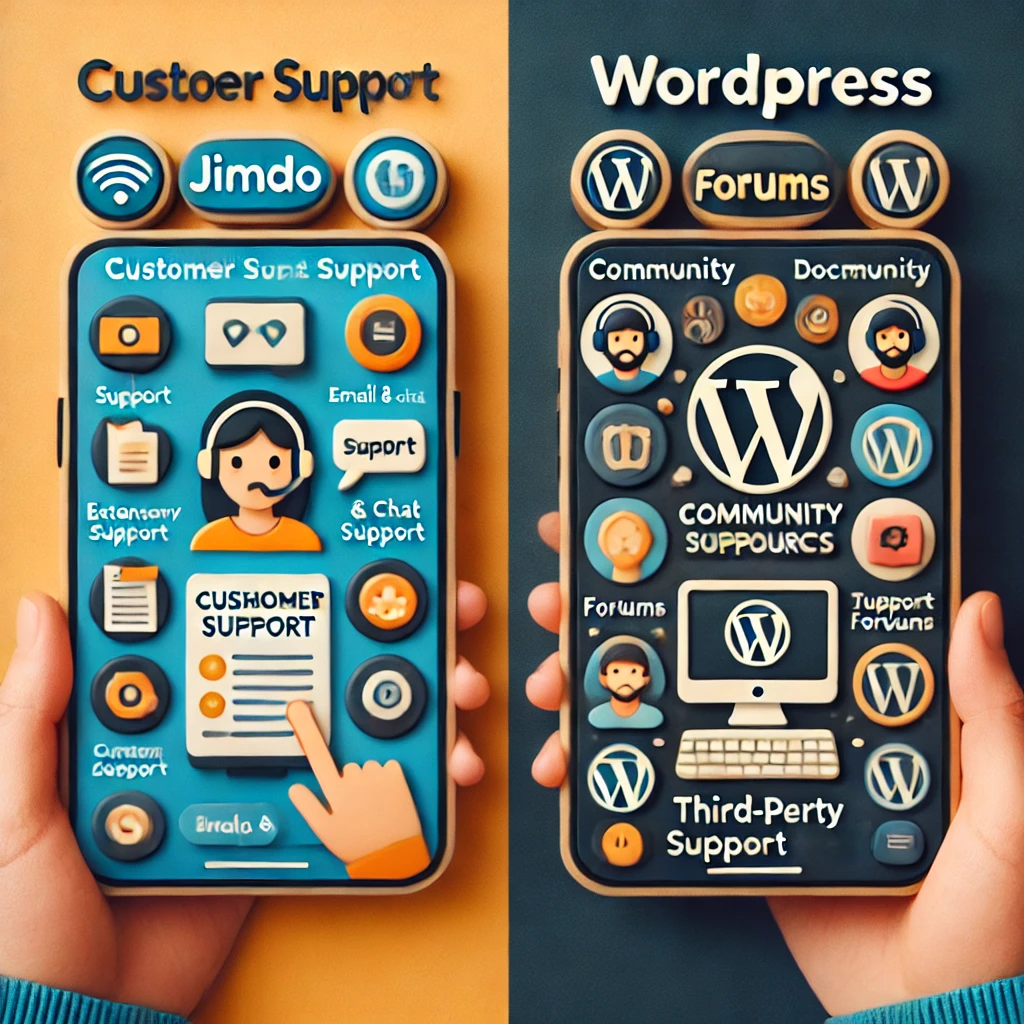 Jimdo-Vs-WordPress-Customer-Support-&-Community