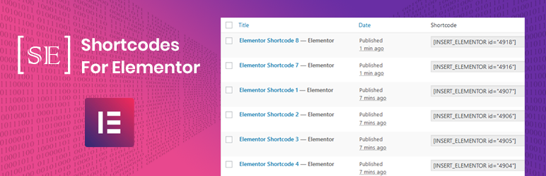 shortcodes for elementor