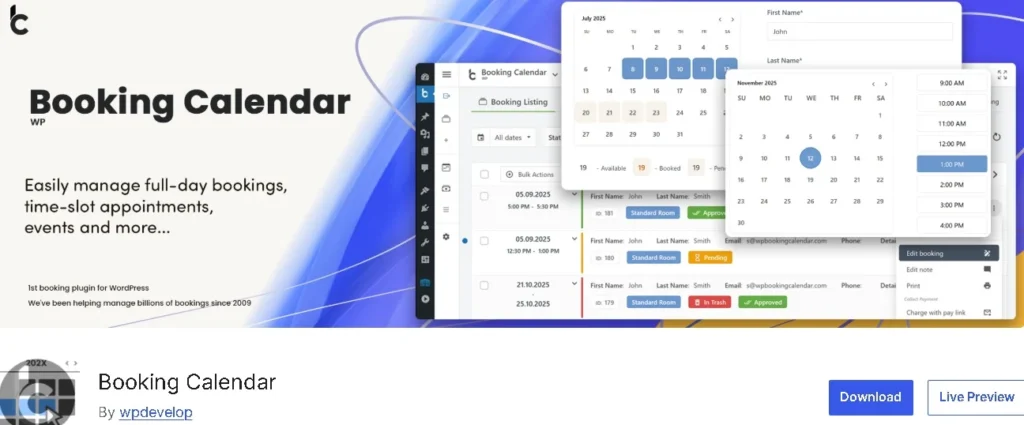 How to Build a Booking System with WordPress? 80 Booking-calender