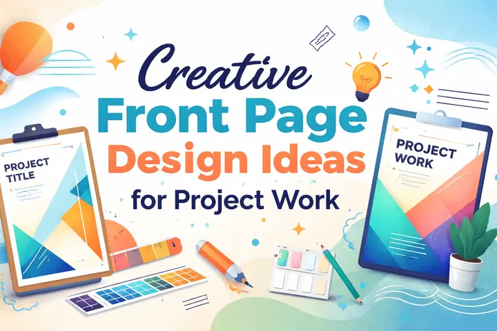 Idéer til forsidedesign til projektarbejde, der skaber et stærkt førstehåndsindtryk 79 Kreative designidéer til projekter